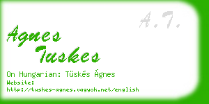 agnes tuskes business card